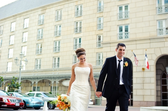 Dallas Crescent Hotel Wedding Bride and Groom