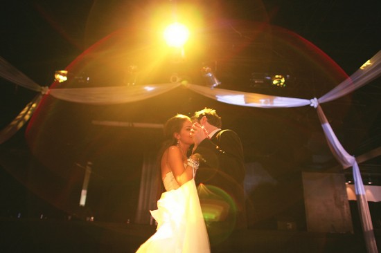 Bride and groom's first dance wedding reception