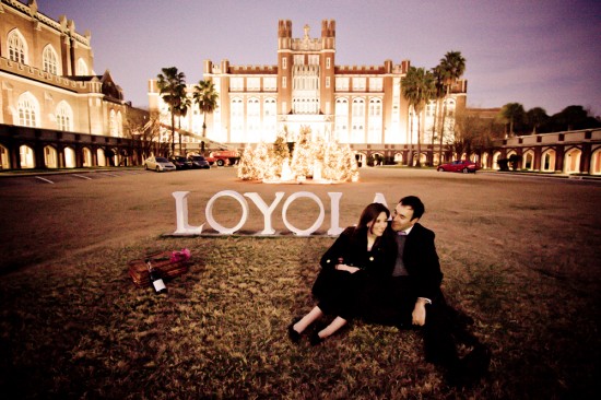 Loyola Engagement with amy jett photography