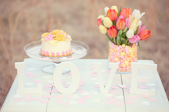 Do It Yourself Valentines Day Centerpiece