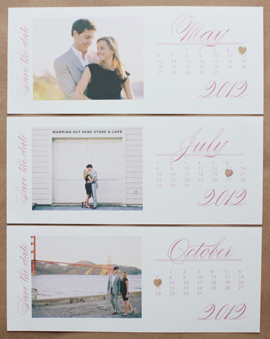 Do It Yourself Photo Save the Date Calendar Cards