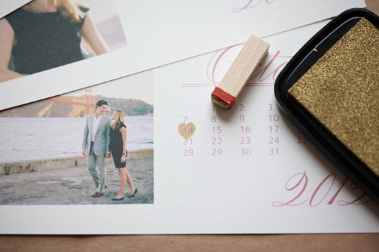 Do It Yourself Photo Save the Date Calendar Cards