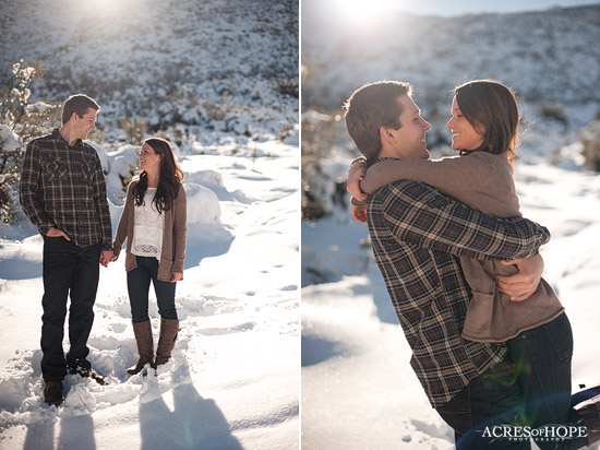 Snowy San Diego Engagement Session