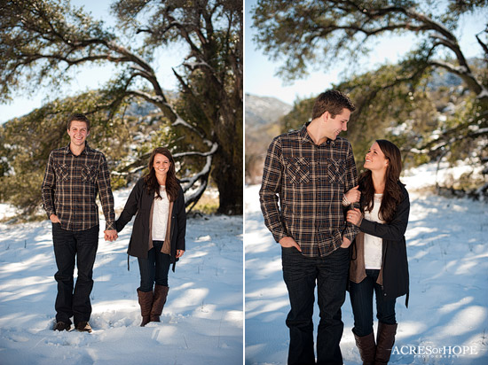 Snowy San Diego Engagement Session