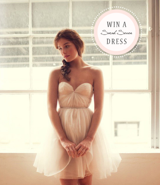 Win a Sarah Seven dress elegant bridal fashion promotion