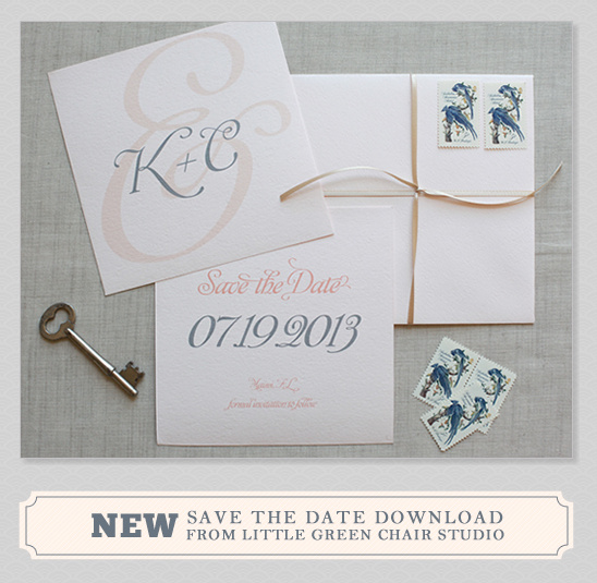 Elegant save the date card design, July 19, 2013