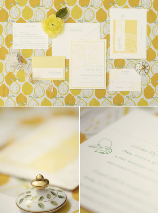 Modern Lemon & Lace Wedding Ideas
