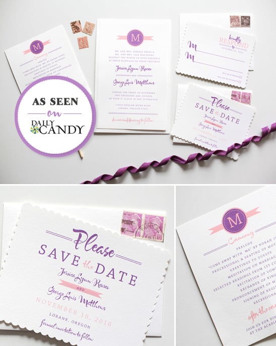Modern Monogram Do It Yourself Printable Wedding Invitations