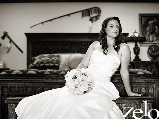 Bride in wedding dress,  vintage style