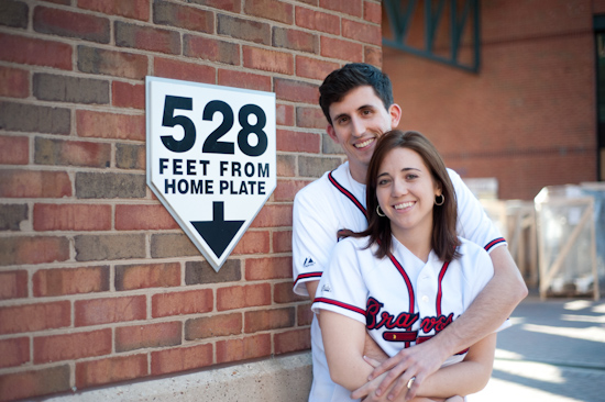 Turner Field Engagement Photos | Atlanta Wedding Photographer | The Studio B