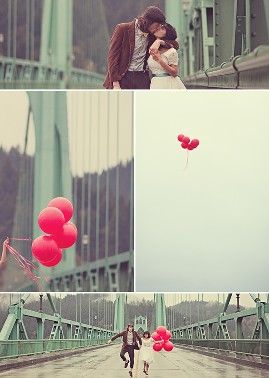 Nena's 99 Red Balloons Engagement  Shoot
