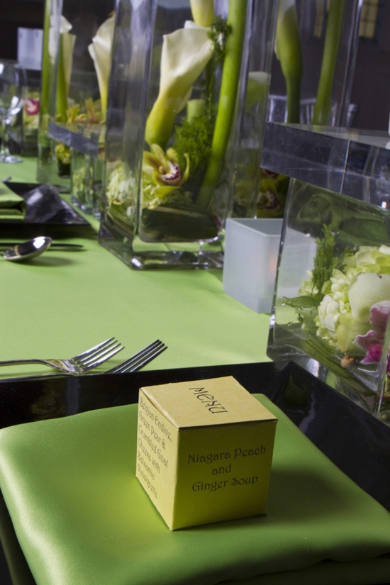 Menu Cubes designed and created by Et Lofte Events