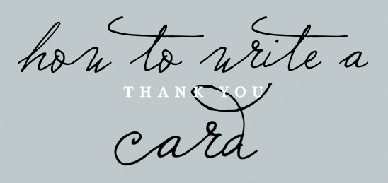 How To Write A Thank You Card