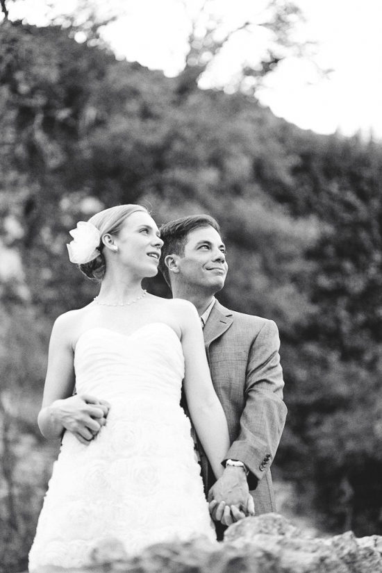 Happy couple holding hands outdoors