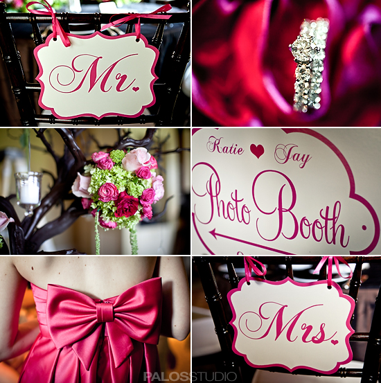 Wedding photo booth signs and decorations