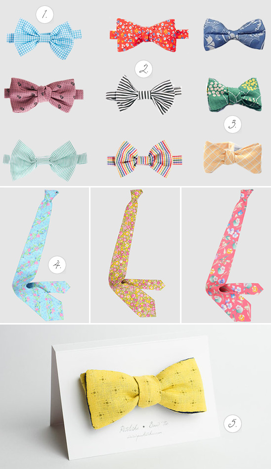 Colorful bow ties and neckties for kids