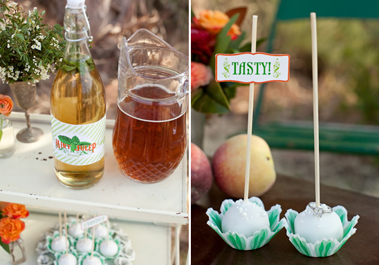 Wedding drinks and cake pops: tasty treats!