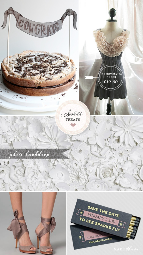 Sweet Treats + Gray Wedding Ideas