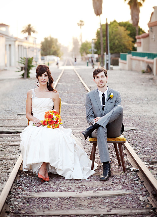 Vibrant Yellow and Orange Wedding