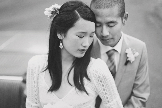 Loving couple wedding portrait