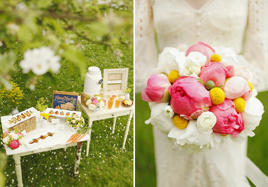 Pretty pink peony bouquet wedding