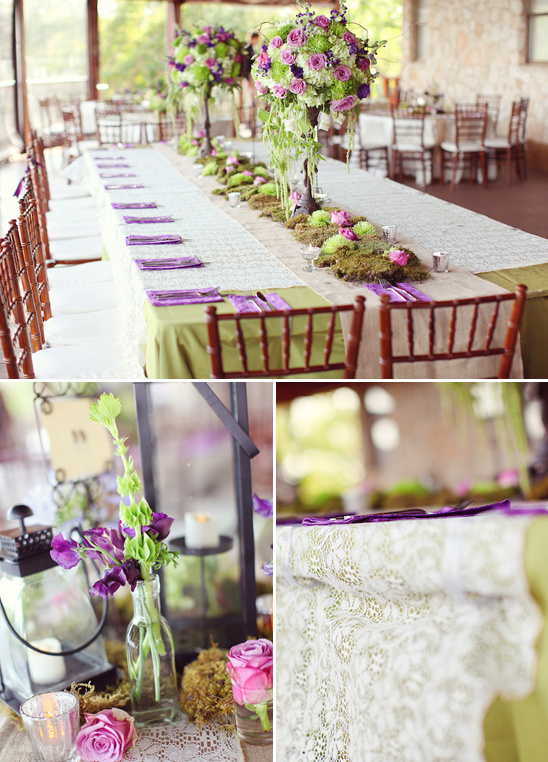 Vintage Romantic Purple & Green Wedding
