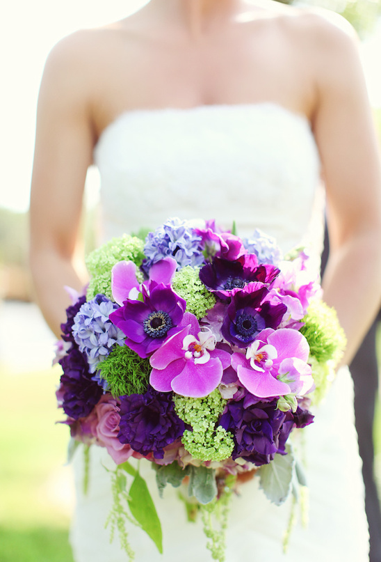 Vintage Romantic Purple & Green Wedding