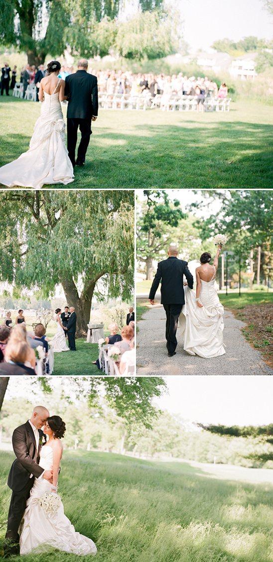 Outdoor wedding scenes ceremony and loving couple
