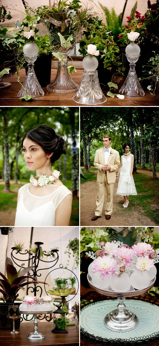 Elegant wedding decorations and attire