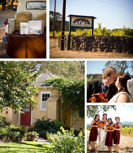Beltane Ranch wedding venue: gifts, couple, bridesmaids