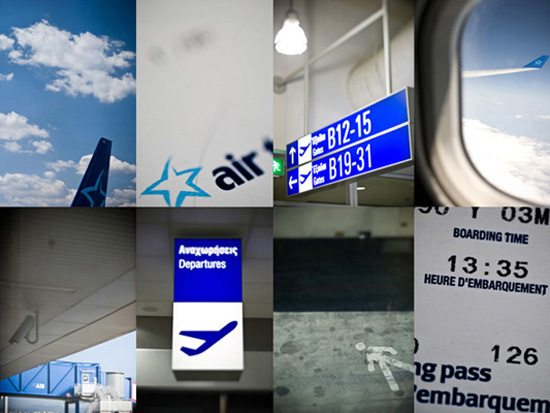 Airport departures signs and boarding pass