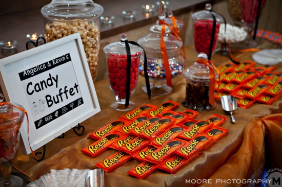 Angelica & Kevin's candy buffet with Reese's