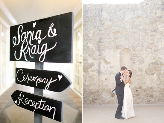 Sonia & Kraig wedding ceremony & reception signage