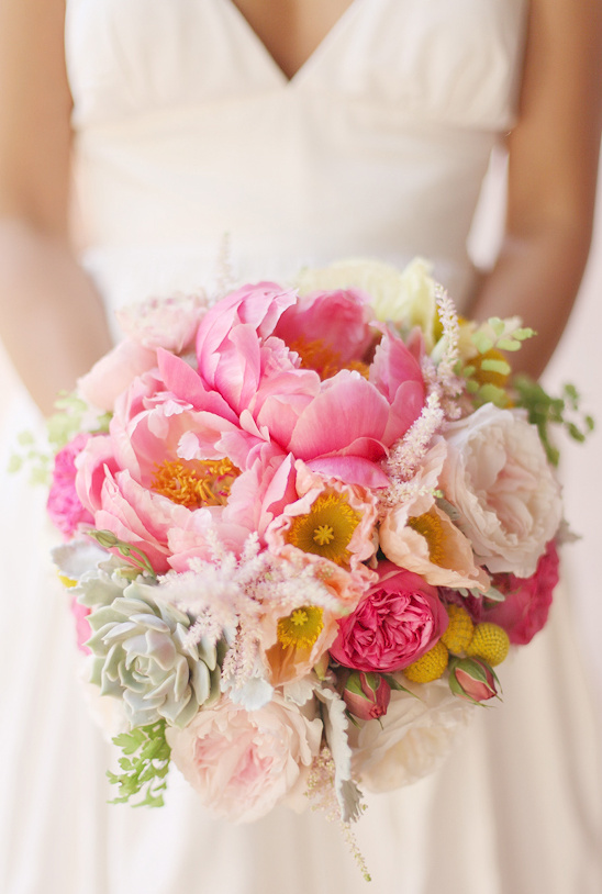Pretty pink wedding bouquet