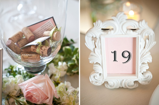 Wedding table number 19 with cork place cards