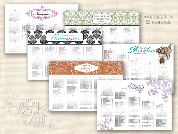Wedding Seating Chart collage