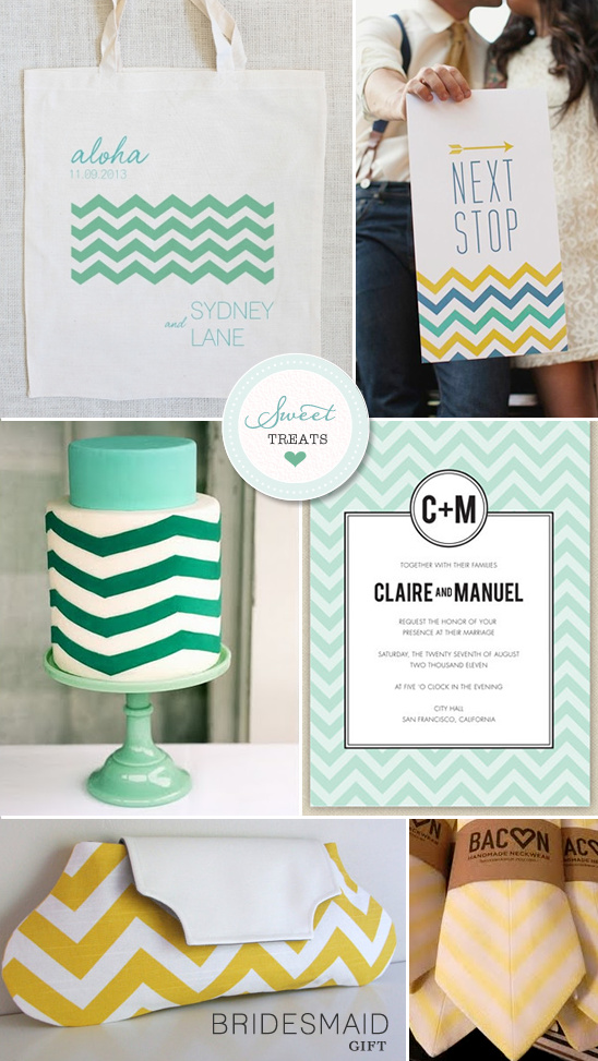 Sweet Treats + Chevron Stripe Wedding Ideas