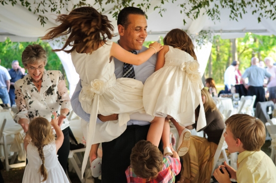 Happy family wedding party