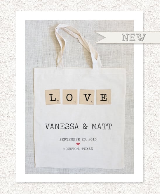 Words With Friends Wedding Tote