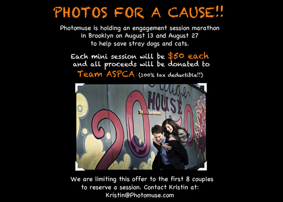 Engagement photos for ASPCA donation