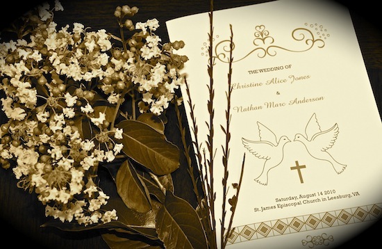 Christine & Nathan's Illustrated Wedding Programs