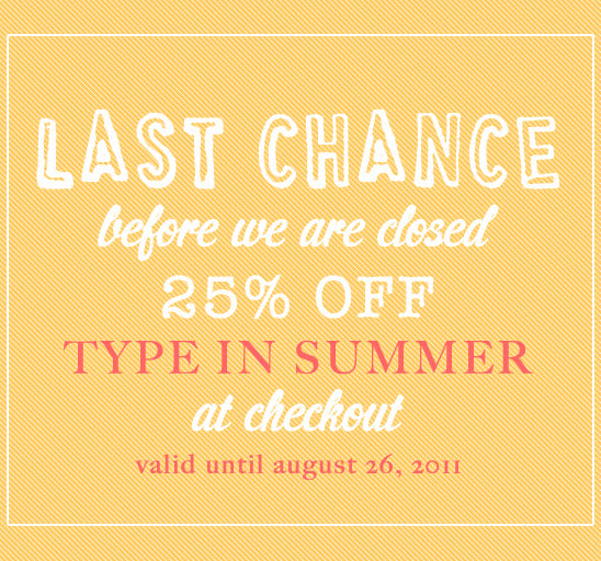 Last Chance Summer Sale