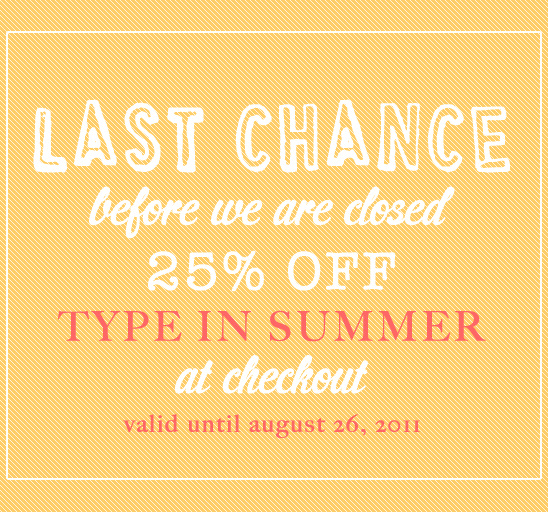 Last Chance Summer Sale