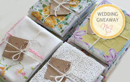 Wedding Giveaway | Vintage Hankie Wedding Invitations