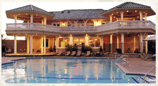 Luxury home pool and patio area
