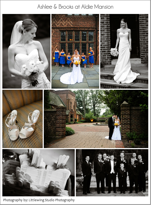 Wedding photos of Ashlee & Brooks at Aldie Mansion