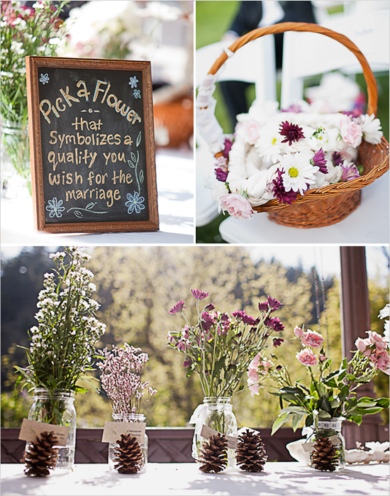 Wedding flower ceremony: pick a flower symbolizing your marriage wish