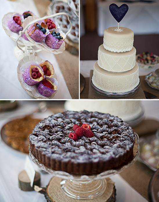 Wedding dessert table with cake and pastries