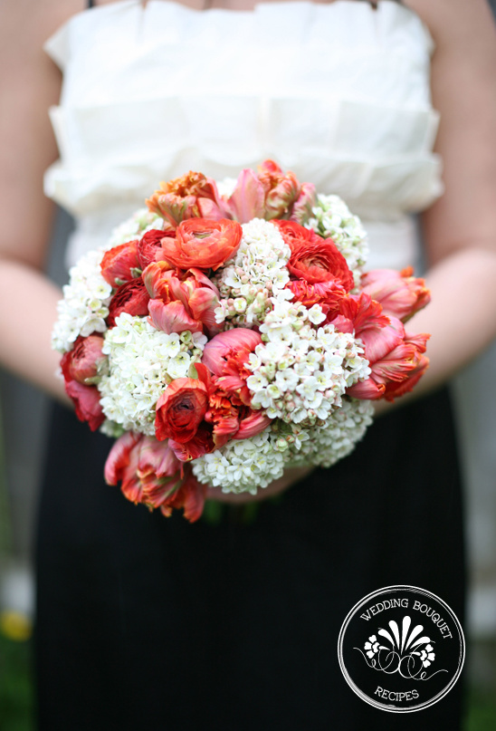 Bouquet Recipe | Orange & Ivory Wedding Bouquet