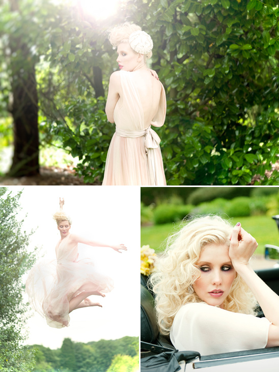 Woman in light dress,  outdoor photoshoot